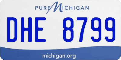 MI license plate DHE8799