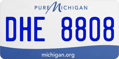 MI license plate DHE8808
