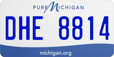 MI license plate DHE8814