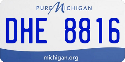 MI license plate DHE8816
