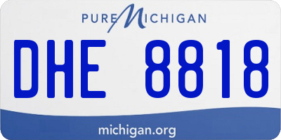 MI license plate DHE8818
