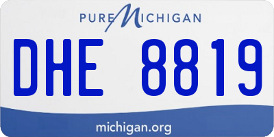 MI license plate DHE8819