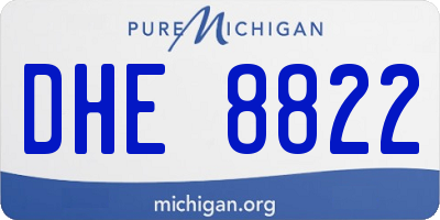 MI license plate DHE8822
