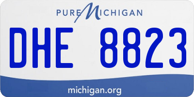 MI license plate DHE8823