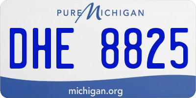 MI license plate DHE8825
