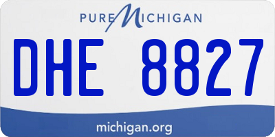 MI license plate DHE8827
