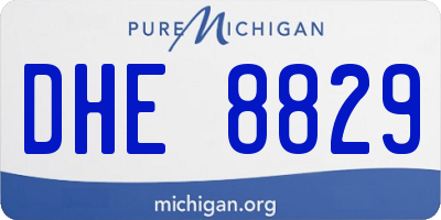 MI license plate DHE8829