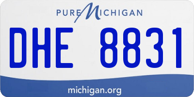 MI license plate DHE8831