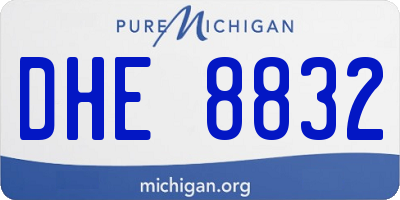 MI license plate DHE8832