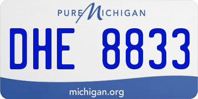 MI license plate DHE8833