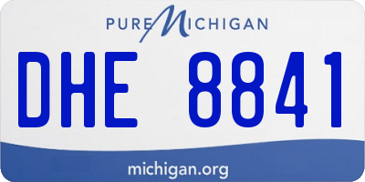 MI license plate DHE8841