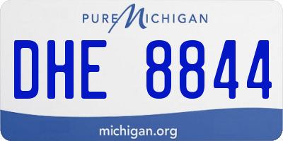 MI license plate DHE8844
