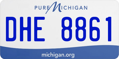 MI license plate DHE8861