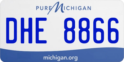 MI license plate DHE8866