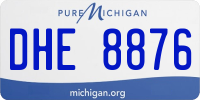 MI license plate DHE8876