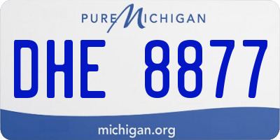 MI license plate DHE8877
