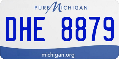 MI license plate DHE8879