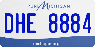 MI license plate DHE8884