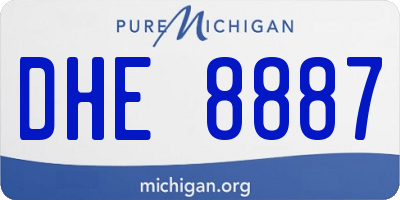 MI license plate DHE8887