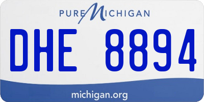 MI license plate DHE8894