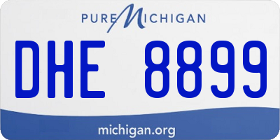 MI license plate DHE8899