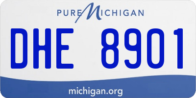 MI license plate DHE8901