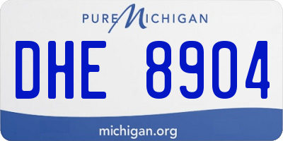 MI license plate DHE8904