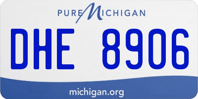 MI license plate DHE8906