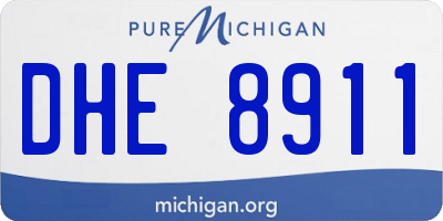 MI license plate DHE8911