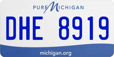 MI license plate DHE8919