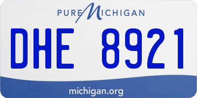 MI license plate DHE8921