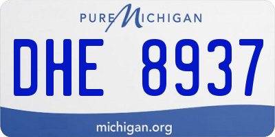 MI license plate DHE8937