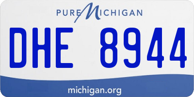 MI license plate DHE8944