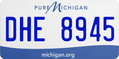 MI license plate DHE8945