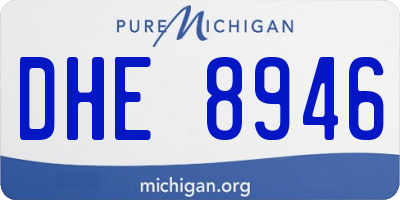 MI license plate DHE8946