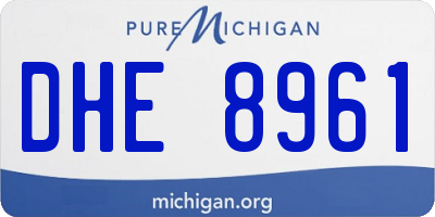 MI license plate DHE8961