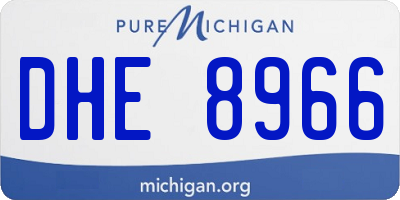 MI license plate DHE8966