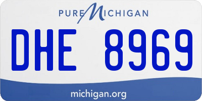 MI license plate DHE8969