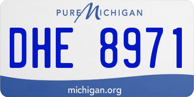 MI license plate DHE8971