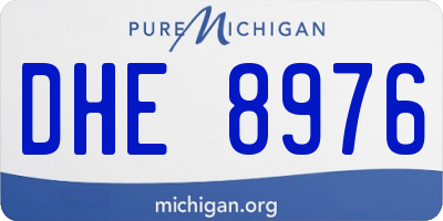 MI license plate DHE8976