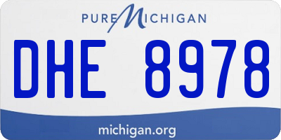 MI license plate DHE8978