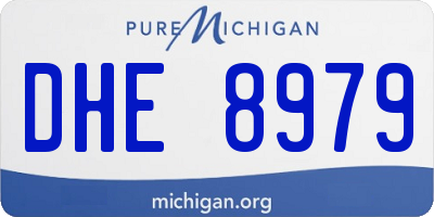 MI license plate DHE8979