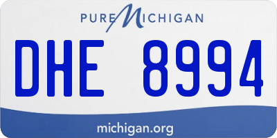 MI license plate DHE8994