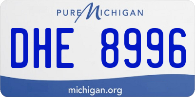 MI license plate DHE8996