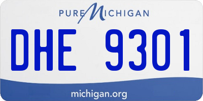 MI license plate DHE9301