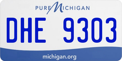 MI license plate DHE9303