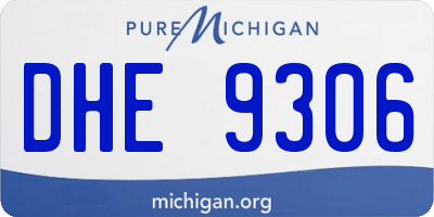 MI license plate DHE9306