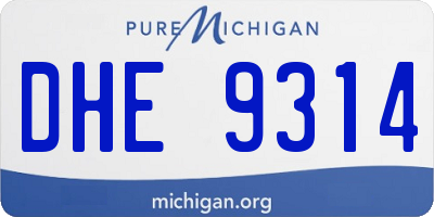 MI license plate DHE9314