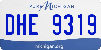 MI license plate DHE9319