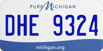MI license plate DHE9324